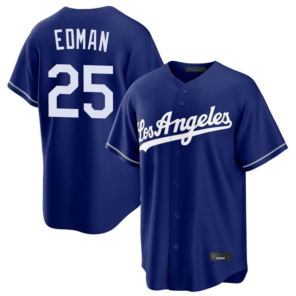 LA.Dodgers #25 Tommy Edman Player Royal Game Ddoa Stitched Jerseys