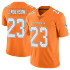 M.Dolphins #23 Zayne Anderson Player Orange Limited Home Game Ddoa Stitched Jerseys
