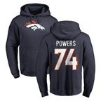 D.Broncos #74 Ben Powers Player Navy Pullover Hoodie Limited Ddoa Stitched Jerseys