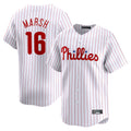P.Phillies #16 Brandon Marsh Player White Home Limited Ddoa Stitched Jerseys