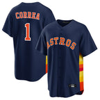 H.Astros #1 Carlos Correa Player Navy Home Game Ddoa Stitched Jerseys