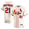 St. Louis Cardinals #21 Lars Nootbaar Player Cream Home Limited Ddoa Stitched Jerseys