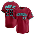 A.Diamondbacks #28 Nolan Arenado Player Red Limited Home Game Ddoa Stitched Jerseys