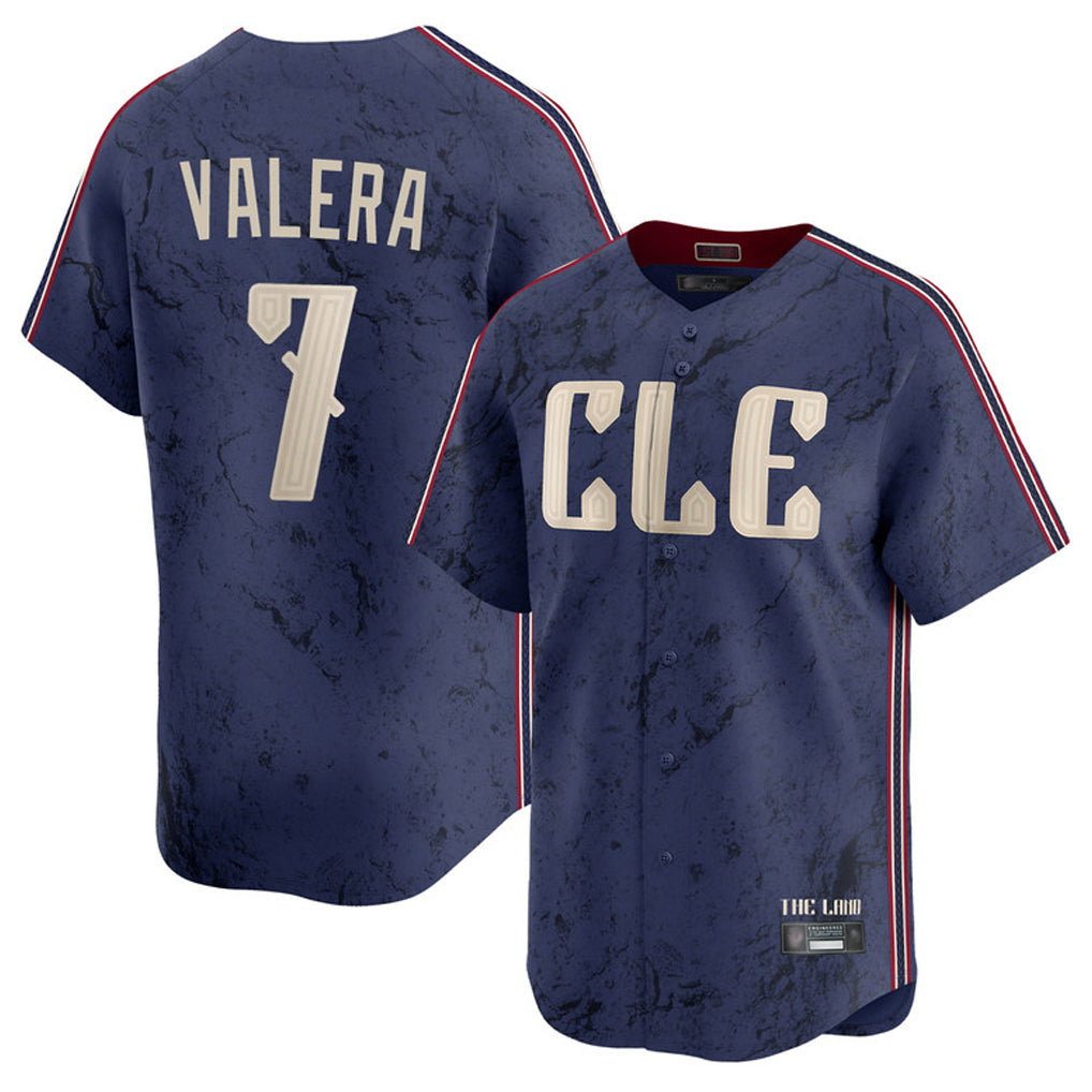C.Guardians #7 George Valera Player Navy City Connect Limited Home Ddoa Stitched Jerseys