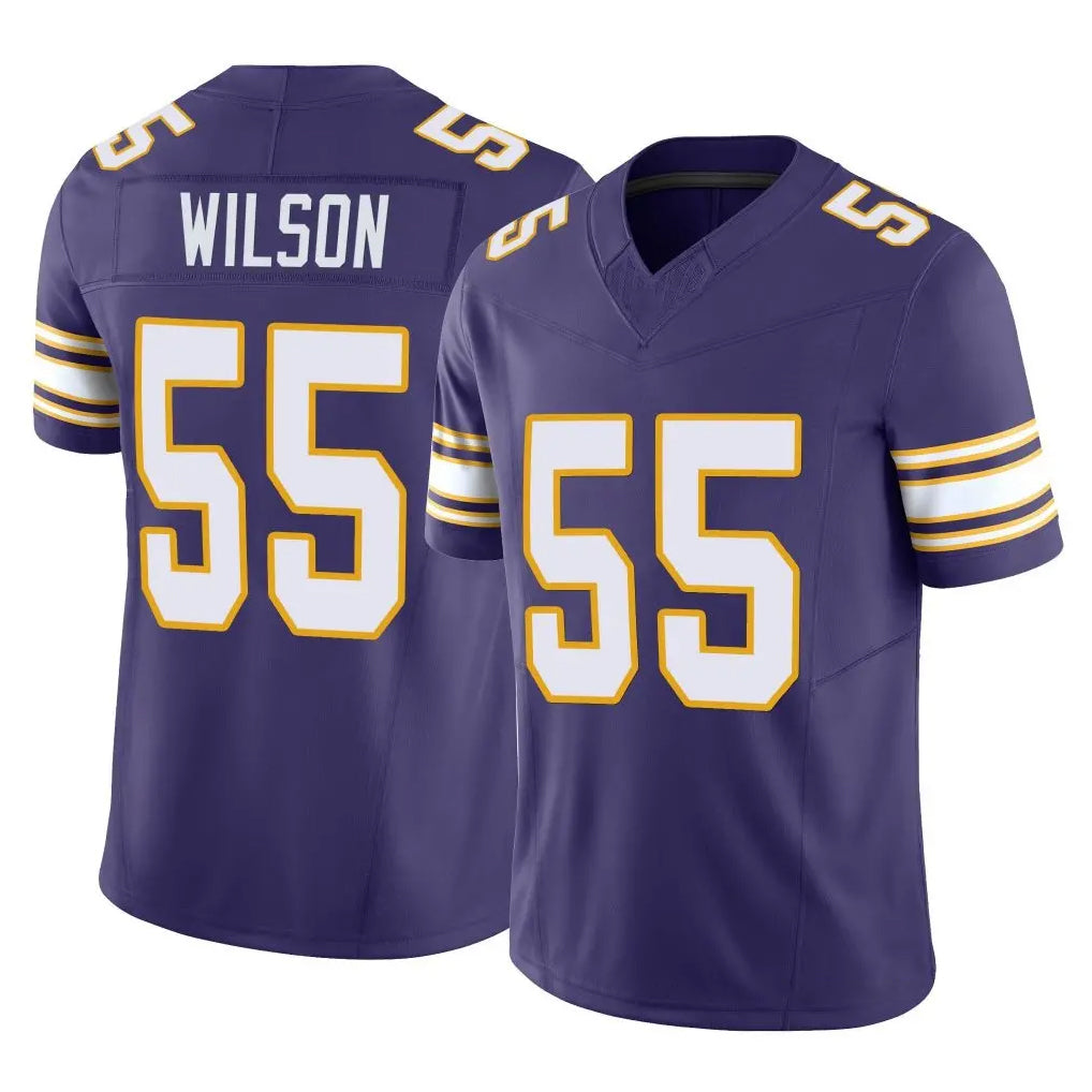 M.Vikings #55 Eric Wilson Player Purple Limited Classic Vapor F.U.S.E. Home Game Ddoa Stitched Jerseys