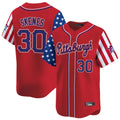 P.Pirates #30 Paul Skenes Player Red 2025 Independence Day Vapor Premier Limited Ddoa Stitched Jerseys
