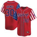 P.Pirates #30 Paul Skenes Player Red 2025 Independence Day Vapor Premier Limited Ddoa Stitched Jerseys