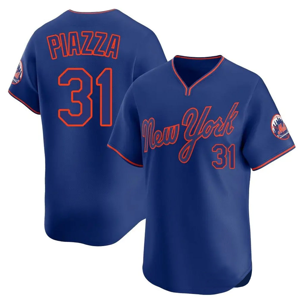 NY.Mets #31 Mike Piazza Player Royal T-shirt Home Limited Elite Ddoa Stitched Jerseys