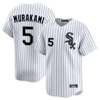 C.White Sox #5 Munetaka Murakami Player White Stripe Limited Home Ddoa Stitched Jerseys