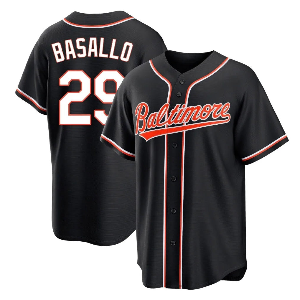 B.Orioles #29 Samuel Basallo Player Black Out Home Game Ddoa Stitched Jerseys