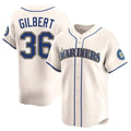 S.Mariners #36 Logan Gilbert Player Cream Home Limited Ddoa Stitched Jerseys