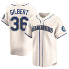 S.Mariners #36 Logan Gilbert Player Cream Home Limited Ddoa Stitched Jerseys