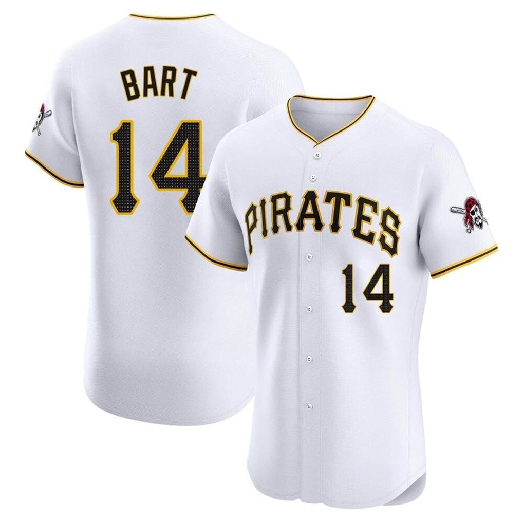 P.Pirates #14 Joey Bart Player White Home Limited Elite Ddoa Stitched Jerseys
