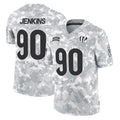 C.Bengals #90 Kris Jenkins Jr Player Arctic Camo Salute to Service Limited Ddoa Stitched Jerseys