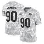 C.Bengals #90 Kris Jenkins Jr Player Arctic Camo Salute to Service Limited Ddoa Stitched Jerseys
