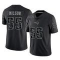 NE.Patriots #55 Jared Wilson Player Black Reflective LImited Home Game Ddoa Stitched Jerseys