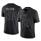 NE.Patriots #55 Jared Wilson Player Black Reflective LImited Home Game Ddoa Stitched Jerseys