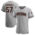 A.Diamondbacks #57 Eduardo Rodriguez Player Gray Road Limited Elite Home Game Ddoa Stitched Jerseys