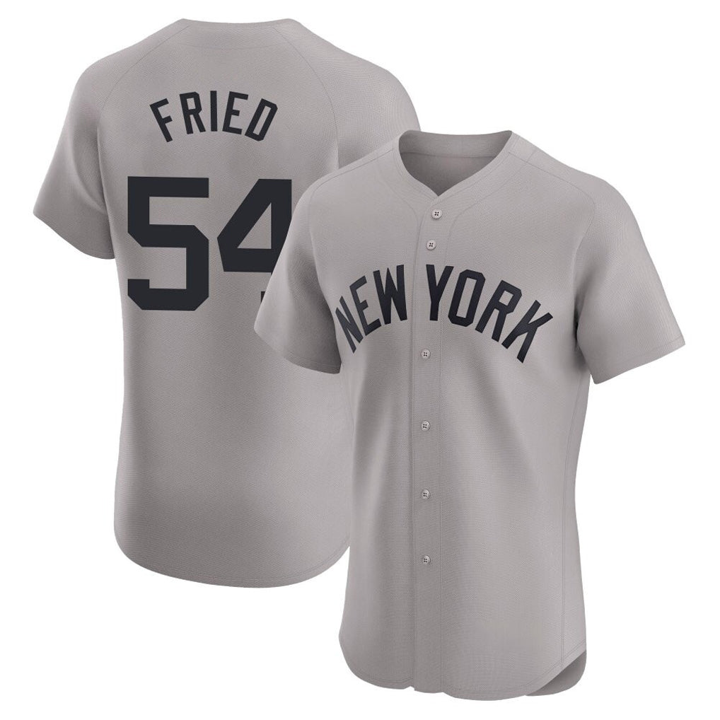 NY.Yankees #54 Max Fried Player Gray Limited Elite Home Ddoa Stitched Jerseys