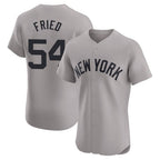 NY.Yankees #54 Max Fried Player Gray Limited Elite Home Ddoa Stitched Jerseys
