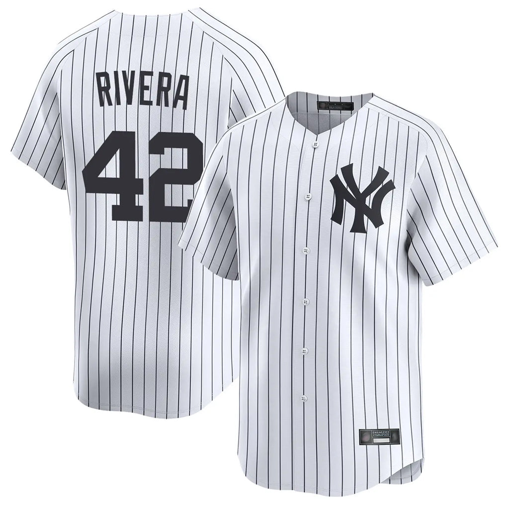 NY.Yankees #42 Mariano Rivera Player White Limited Home Ddoa Stitched Jerseys
