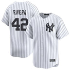 NY.Yankees #42 Mariano Rivera Player White Limited Home Ddoa Stitched Jerseys