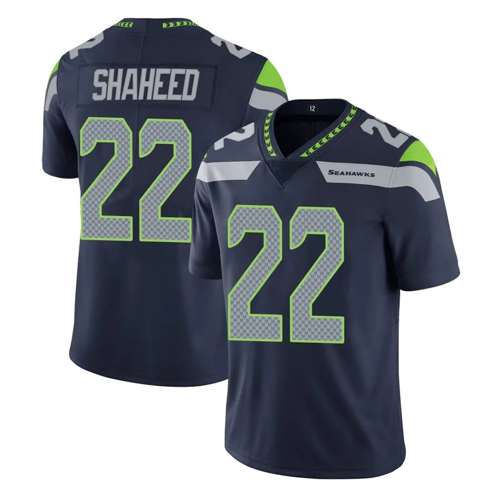 S.Seahawks #22 Rashid Shaheed Player Navy Limited Vapor Untouchable Home Game Ddoa Stitched Jerseys