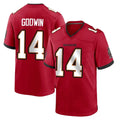 TB.Buccaneers #14 Chris Godwin Jr. Player Red Home Game Ddoa Stitched Jerseys
