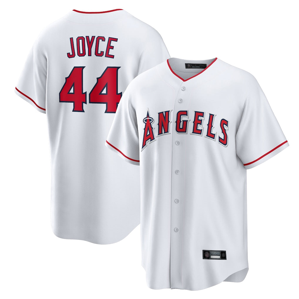 LA.Angels #44 Ben Joyce Player White Home Game Ddoa Stitched Jerseys