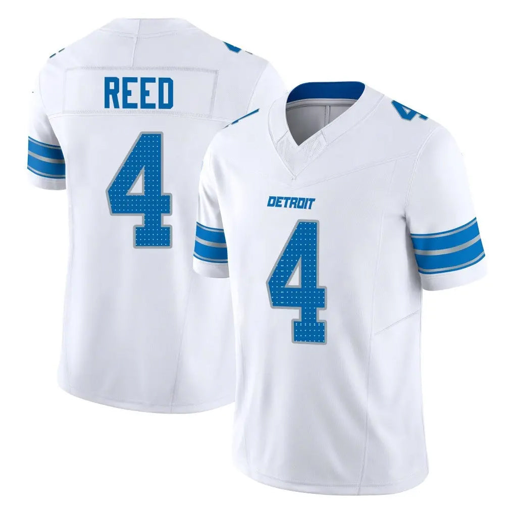 D.Lions #4 D.J. Reed Player White Limited Vapor F.U.S.E. Alternate Home Game Ddoa Stitched Jerseys