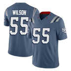 NE.Patriots #55 Jared Wilson Player Blue Limited Rivalries Collection Home Game Ddoa Stitched Jerseys