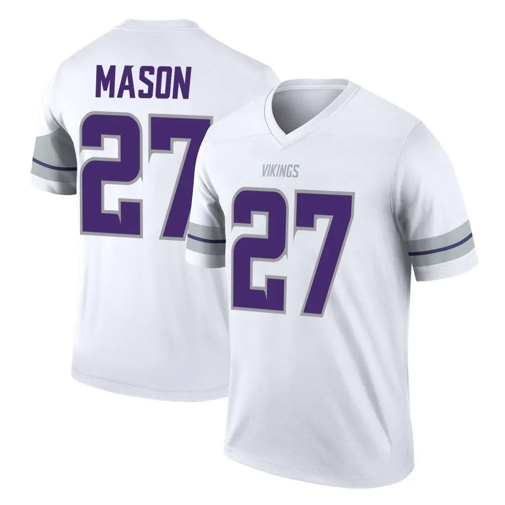 M.Vikings #27 Jordan Mason Player White Alternate Legend Home Game Ddoa Stitched Jerseys