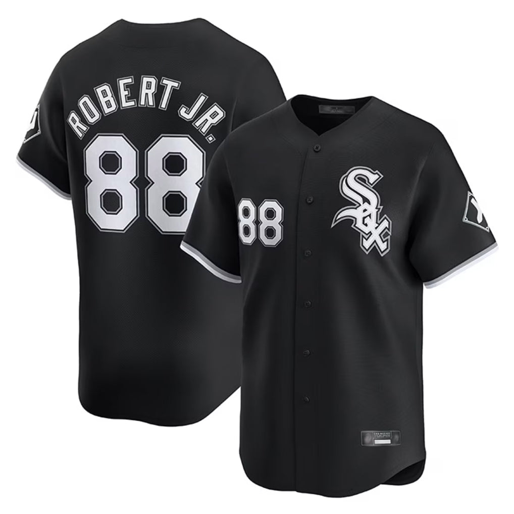 C.White Sox #88 Luis Robert Jr Player Black Limited Home Ddoa Stitched Jerseys