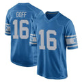 D.Lions #16 Jared Goff Player Blue Vapor Untouchable Throwback Game Ddoa Stitched Jerseys