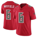 TB.Buccaneers #6 Baker Mayfield Player Red Limited Color Rush Home Game Ddoa Stitched Jerseys