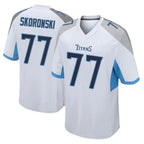 T.Titans #77 Peter Skoronski Player White Home Game Ddoa Stitched Jerseys