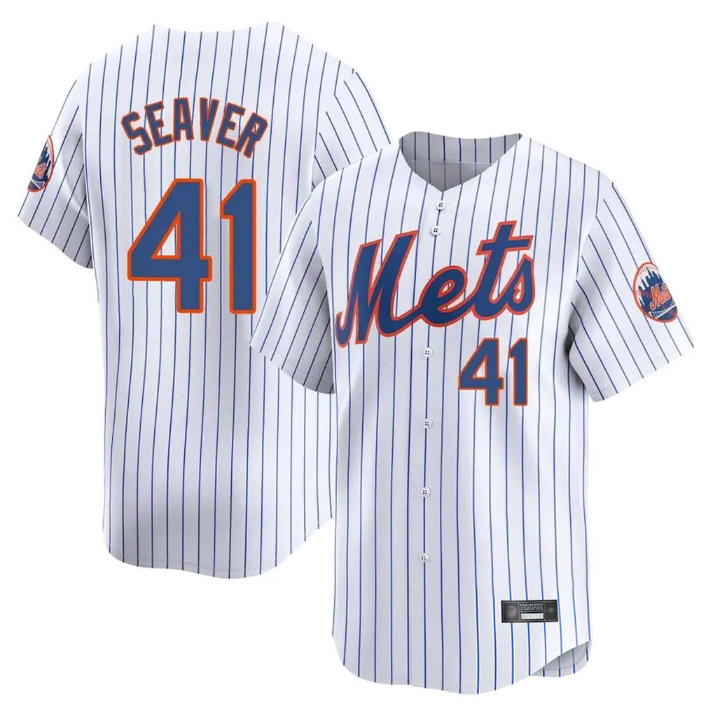 NY.Mets #41 Tom Seaver Player White Home Replica Ddoa Stitched Jerseys