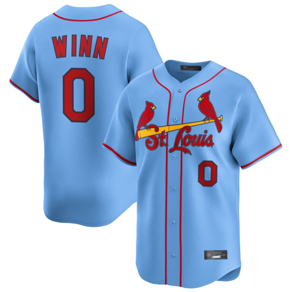 St. Louis Cardinals #0 Masyn Winn Player Light Blue Home Limited Ddoa Stitched Jerseys