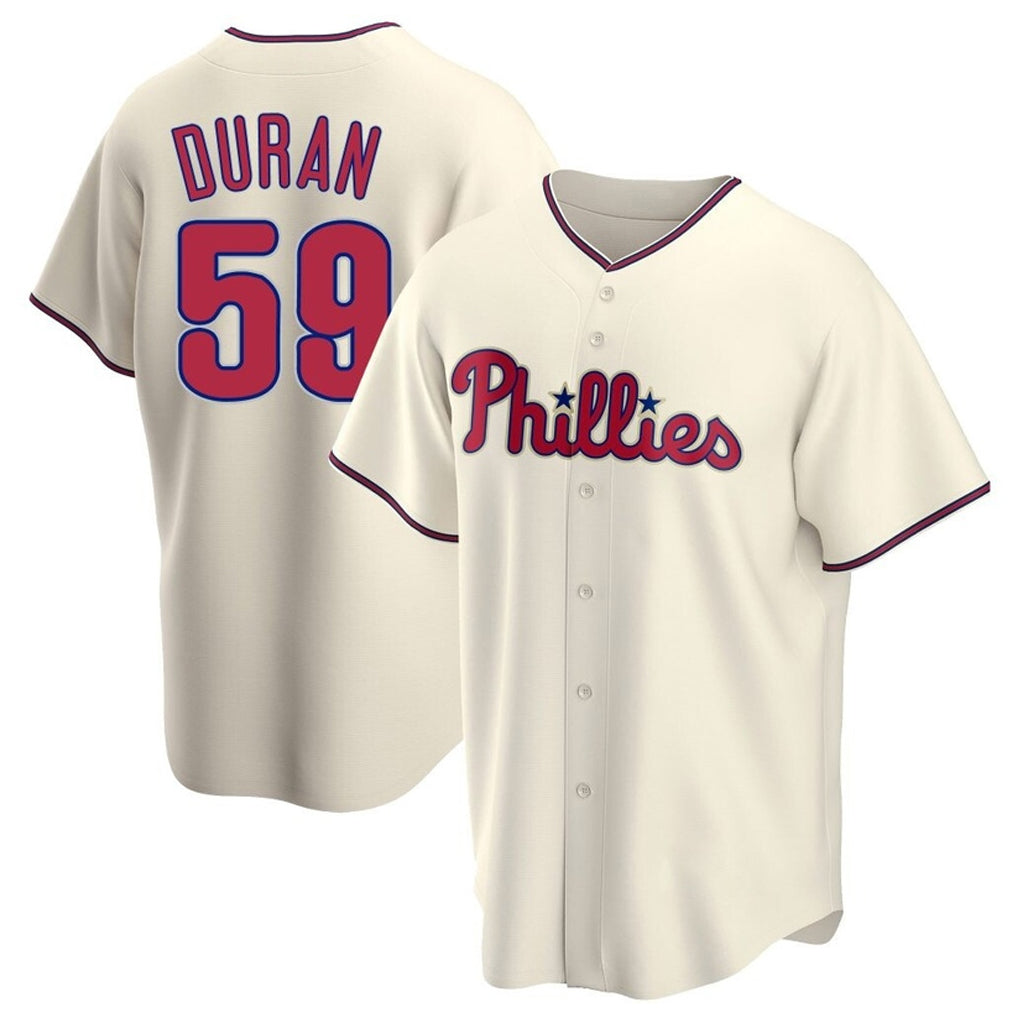 P.Phillies #59 Jhoan Duran Player Cream Home Game Ddoa Stitched Jerseys