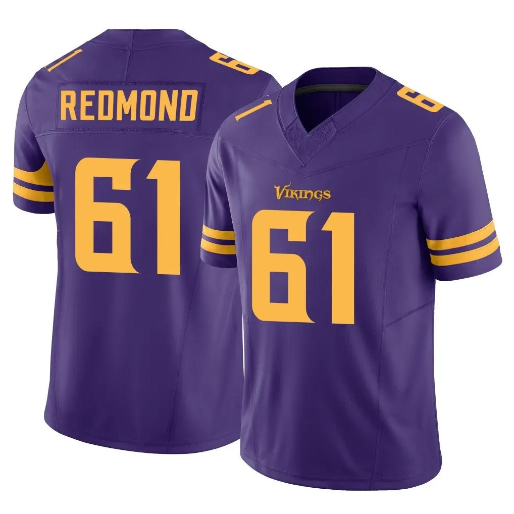 MN.Vikings #61 Jalen Redmond Player Purple Limited Alternate Vapor F.U.S.E. Home Game Ddoa Stitched Jerseys