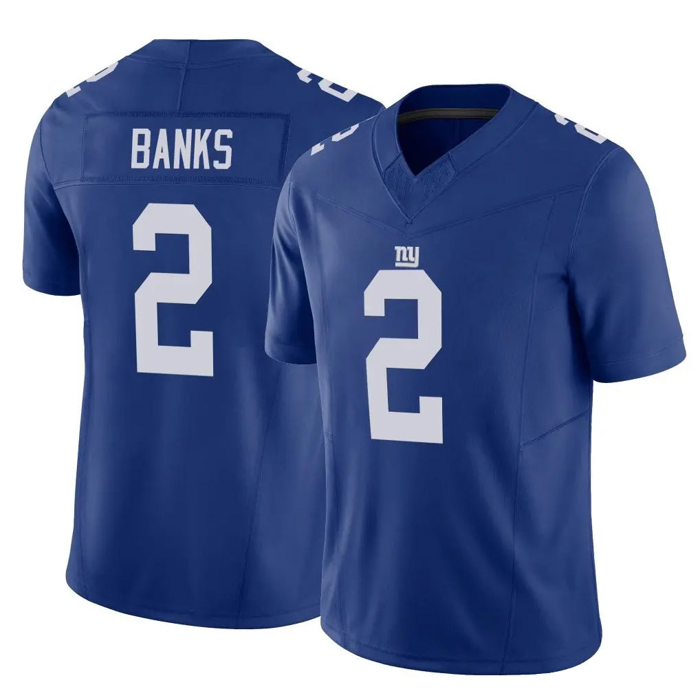 NY.Giants #2 Deonte Banks Player Royal Limited Vapor F.U.S.E. Home Game Ddoa Stitched Jerseys