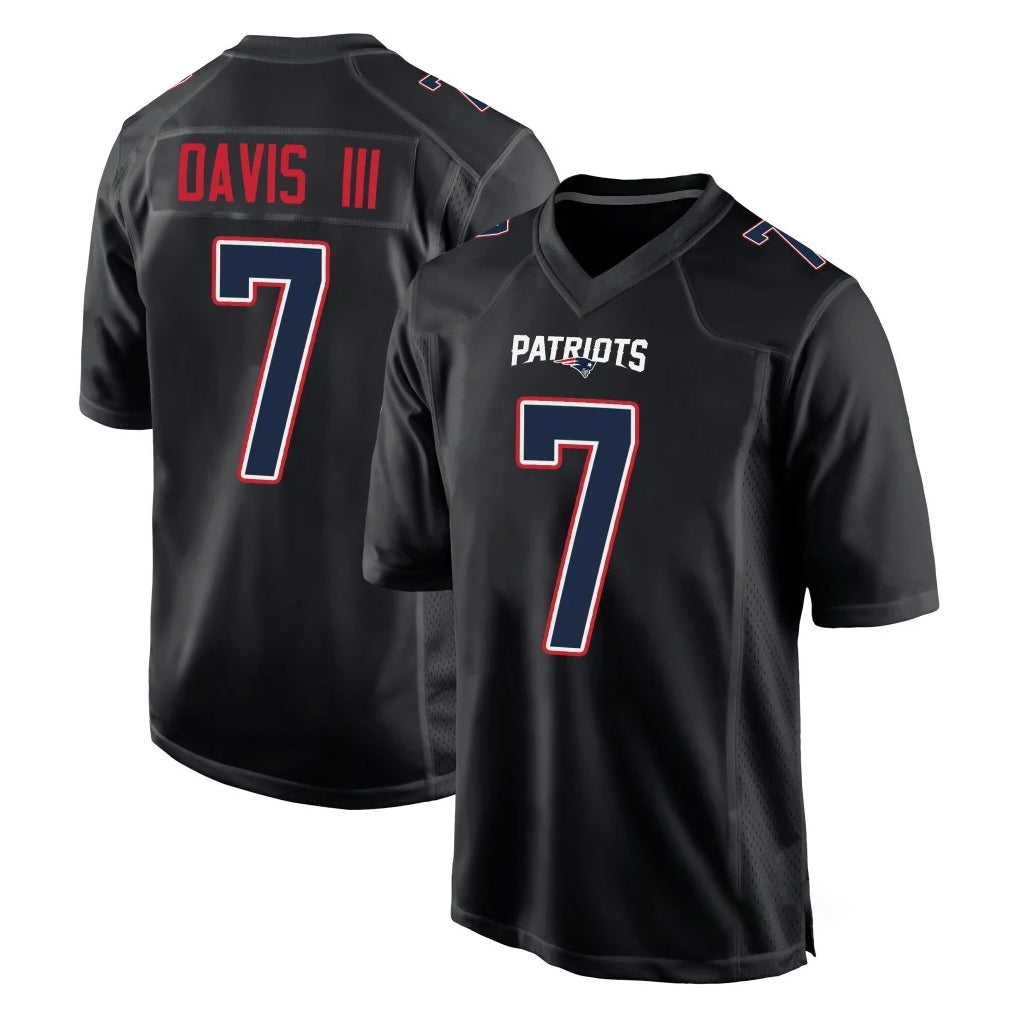NE.Patriots #7 Carlton Davis III Player Carbon Fashion Limited Home Game Ddoa Stitched Jerseys