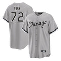 C.White Sox #72 Carlton Fisk Player Gray Home Game Ddoa Stitched Jerseys