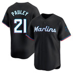 M.Marlins #21 Graham Pauley Player Black  Home Limited Ddoa Stitched Jerseys