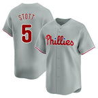 P.Phillies #5 Bryson Stott Player Gray Home Limited Ddoa Stitched Jerseys