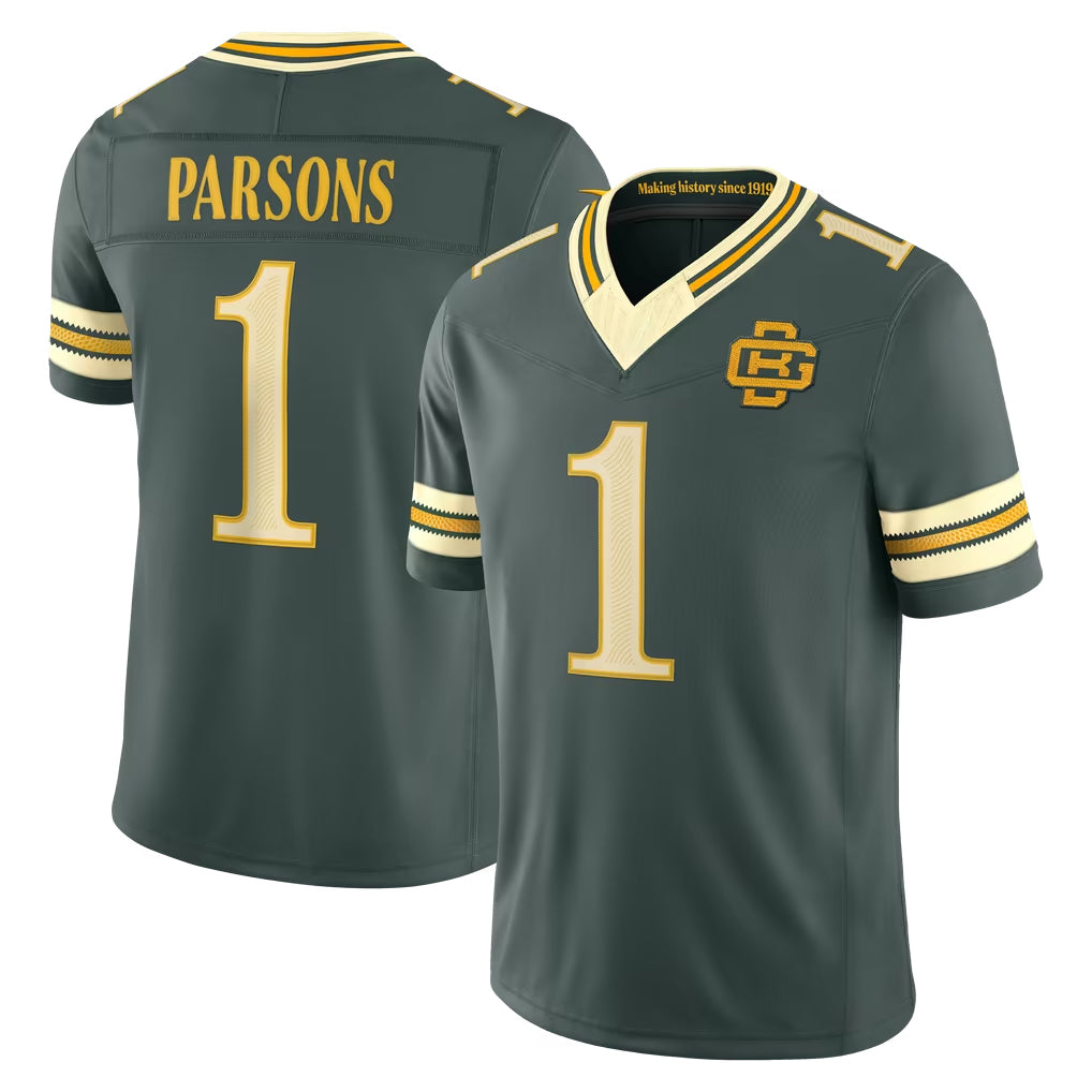 GB.Packers #1 Micah Parsons Player Green Limited 2026 Rivalries Collection Home Game Ddoa Stitched Jerseys