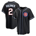 C.Cubs #2 Nico Hoerner Player Black Fashion Out Game Ddoa Stitched Jerseys