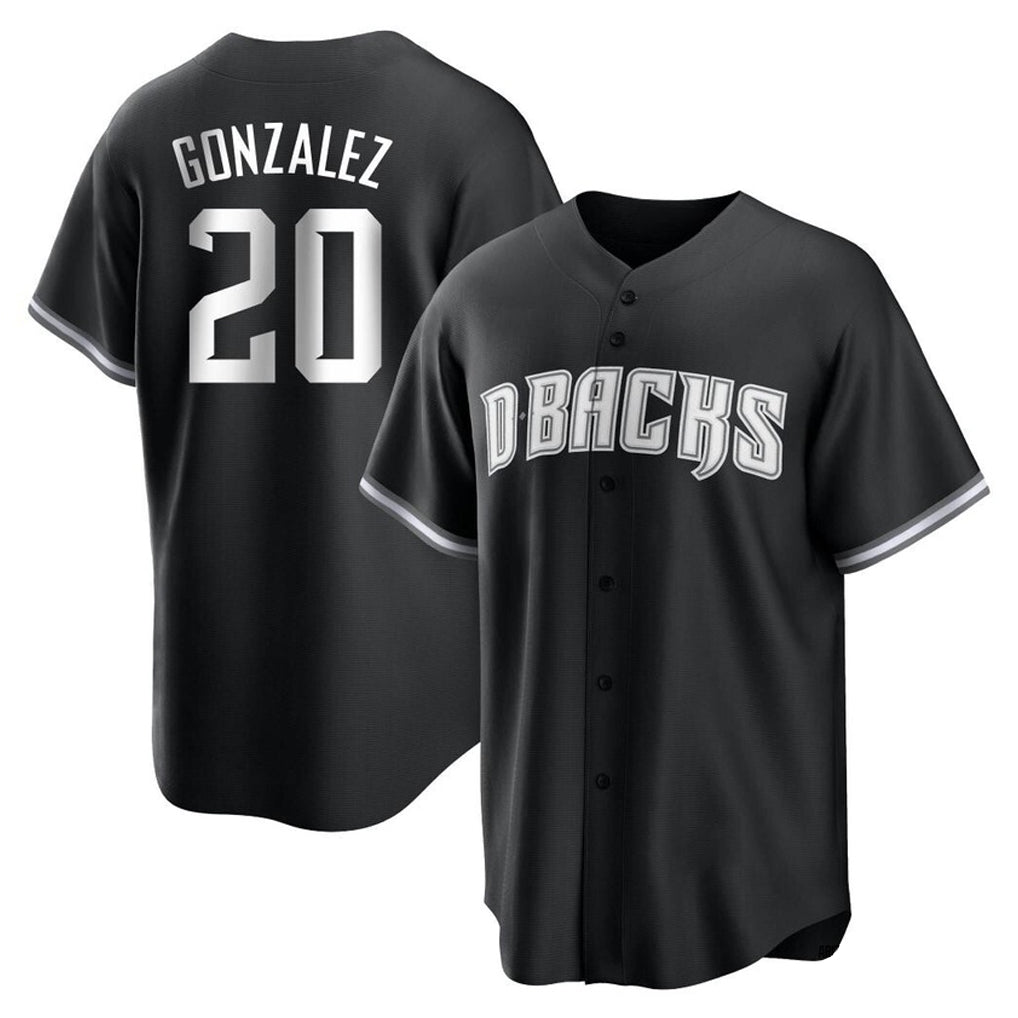 A.Diamondbacks #20 Luis Gonzalez Player Black Game Home Ddoa Stitched Jerseys