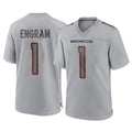 D.Broncos #1 Evan Engram Player Gray Atmosphere Fashion Limited Game Ddoa Stitched Jerseys