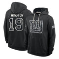 NY.Giants #19 Jameis Winston Player 2026 Black Logo Pullover Hoodies Limited Game Ddoa Stitched Jerseys